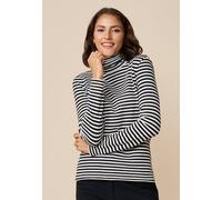 LANA Organic Rollkragenpullover aus Schurwolle, Modell Kaja natur-schwarz XL