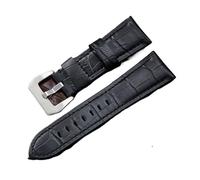 LANAPPTLTG Armband 20 mm 22 mm 24 mm 26 mm Armband passend for Panerai passend for Fossil FTW1114/FS5151 Uhr Lederarmband(Black(ZJ)-Steel-K11,22mm)