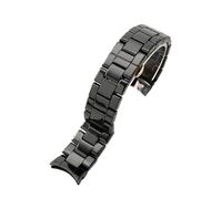 LANAPPTLTG Fit for Armani Ar1451/1452/1400/1410/1421/1440 22 24mm Business Persönlichkeit Glanz Keramik Schwarz Sicherheit Uhrenarmbänder(AR1410-Rose)