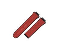 LANAPPTLTG Silikon-Uhrenarmband passend for Hublot Yuki Big Bang 441 Raised Mouth Convex Interface Armband Männlich 27x17mm Gummiarmband(Red-No Buckle)