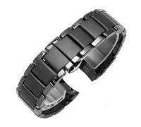 LANAPPTLTG Uhrenarmbänder Keramik-Uhrenarmband männlich passend for Armani Ar1400 1410 1451 1452 schwarzes Uhrenarmband weiblich 22 24 mm Uhrenarmband(AR1451-24mm)