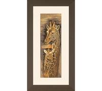 Lanarte Kreuzstich Stickpackung Animals Mutter und Babygiraffe Aida Zählmuster