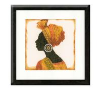 LanArte Kreuzstich Stickpackungen, Deko Bild im Kreuzstich Set vorgedruckt mit Stickbild auf 100% Baumwoll Stoff und Stickgarn, Stickvorlagen 24 x 23 cm mit Anleitung, Sadwana II,