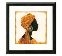 Lanarte Kreuzstich Stickpackungen, Deko Bild im Kreuzstich Set vorgedruckt mit Stickbild auf 100% Baumwoll Stoff und Stickgarn, Stickvorlagen 24 x 23 cm mit Anleitung, Sadwana I,