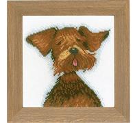 Lanarte Kreuzstich Stickpackungen, Deko Bild im Kreuzstich Set vorgedruckt mit Stickbild auf 100% Baumwoll Stoff und Stickgarn, Stickvorlagen 13 x 13 cm mit Anleitung, General,