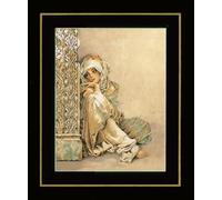 Lanarte Kreuzstich Stickpackungen Gezählter Kreuzstichbilder Set ARABISCHE FRAU Wanddekoration Handarbeit Set für Erwachsene 34 x 44 cm DIY Deko Bastelset Handwerker Kreative Geschenkset