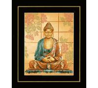 Lanarte Kreuzstich Stickpackungen Gezählter Kreuzstichbilder Set BUDDHA Wanddekoration Handarbeit Set für Erwachsene 39 x 49 cm DIY Deko Bastelset Handwerker Kreative Geschenkset