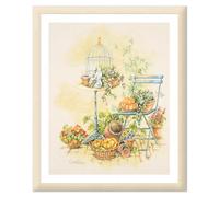 LANARTE Kreuzstich Stickpackungen Gezählter Kreuzstichbilder Set FREI AUS DEM VOGELKÄFIG Wanddekoration Handarbeit Set für Erwachsene ca. 37 x 43 cm DIY Deko Bastelset Handwerker Kreative Geschenkset