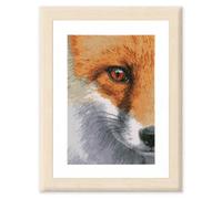 Lanarte Kreuzstich Stickpackungen Gezählter Kreuzstichbilder Set FUCHS Wanddekoration Handarbeit Set für Erwachsene 18 x 27 cm DIY Deko Bastelset Handwerker Kreative Geschenkset