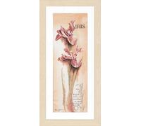 Lanarte Kreuzstich Stickpackungen Gezählter Kreuzstichbilder Set IRIS Wanddekoration Handarbeit Set für Erwachsene 20 x 60 cm DIY Deko Bastelset Handwerker Kreative Geschenkset