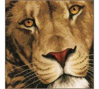 Lanarte Kreuzstich-Set KÖNIG DER TIERE – Gezähltes Kreuzstichbild 35 x 34 cm für Erwachsene