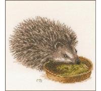 Lanarte Kreuzstich Stickpackungen Gezählter Kreuzstichbilder Set MB IGEL Wanddekoration Handarbeit Set für Erwachsene 20 x 16 cm DIY Deko Bastelset Handwerker Kreative Geschenkset