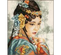 Lanarte Kreuzstich Stickpackungen Gezählter Kreuzstichbilder Set PHOENIX THOUGHTS Wanddekoration Handarbeit Set für Erwachsene 40 x 49 cm DIY Deko Bastelset Handwerker Kreative Geschenkset