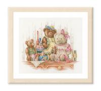 Lanarte Kreuzstich Stickpackungen Gezählter Kreuzstichbilder Set SPIELZEUG & TEDDY Wanddekoration Handarbeit Set für Erwachsene 44 x 34 cm DIY Deko Bastelset Handwerker Kreative Geschenkset