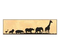 Lanarte Kreuzstich Stickpackungen Gezählter Kreuzstichbilder Set TIERPARADE Wanddekoration Handarbeit Set für Erwachsene 31 x 9 cm DIY Deko Bastelset Handwerker Kreative Geschenkset
