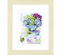 Lanarte Zählmusterpackung Hortensie Aida Kreuzstich, Baumwolle, Mehrfarbig, 20.0 x 28.0 x 0.30 cm