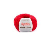 Lanas Katia Merino Aran Strickgarn, Rot, Cod. 4
