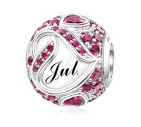 LANBEIDE Juli Geburtsstein Charms für Pandora Charms, 925er Sterlingsilber Beads für Pandora Armband, Geburtstags Geschenke für Frauen