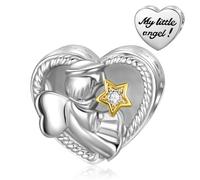 LANBEIDE Offener Engel Charms für Pandora Charms, 925 Sterling Silber Beads Reise Beads für Pandora Armband Geschenke für Frauen