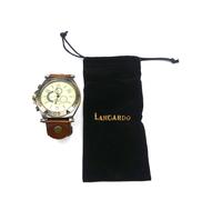 Lancardo Armbanduhr Herren Damen klassische Casual Analog Quarz römische Ziffern braun