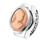 Lancardo Ringuhr Fingeruhr Elastische Damen: Öffnungsmechanismus Analoge Quarzuhr Fingerringuhr Edelstahl Stretchband Ring Uhr Uhrenring Damenuhren Geschenke für Frauen Mädchen rosa