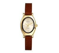 Lancardo Uhren Damen Ovale Damenuhren: Gut Ablesbare Dünne Analoge Quarzuhren mit Römische Ziffer Modische Leder Armbanduhren Geschenke für Frauen braun Gold