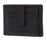 LANCASTER Homme Soft Vintage Card Holder Noir Rouge