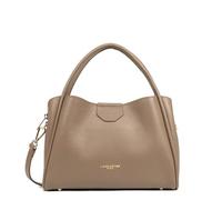 LANCASTER | Ida Double - Handtasche aus genarbtem Rindsleder, Taupe - Gold