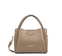 LANCASTER | Ida Double - Kleine Handtasche aus genarbtem Rindsleder, Taupe - Gold