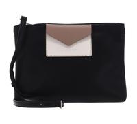 LANCASTER Maya Double Clutch Noir - Ecru - Nude