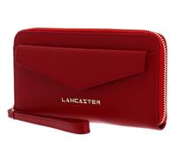 LANCASTER Saffiano Signature Zip Wallet Rouge