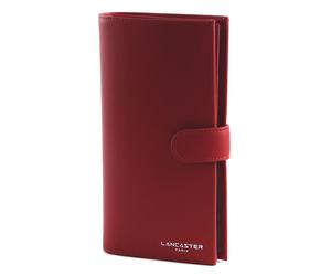 LANCASTER Smooth Checkbook Holder Rouge