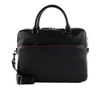LANCASTER Soft Vintage Homme Document Holder Bag M Noir Rouge