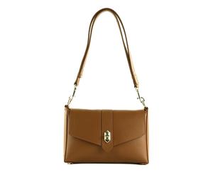 LANCASTER Top Double Crossbody Bag M CAMEL_IN_OR
