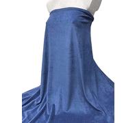 Landhuis Stoffe - Baumwoll Modal Nicki Stoff uni blau, Meterware 16,50 €/m - weicher Jersey zum Nähen