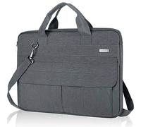 LANDICI Laptoptasche Laptophülle 17 17.3 Zoll für MacBook 17, Asus Acer Hp Notebook, Wasserdicht Laptop Tasche Hülle mit Schulterriemen, Rundumschutz Notebooktasche für Damen Herren, Grau