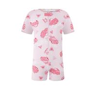 Landofgenie Herren Body Atmungsaktiver Baumwolle Bodysuit mit Reißverschlüsse, Kurzarm One-Piece Pyjama Astronaut Auto-Druck S