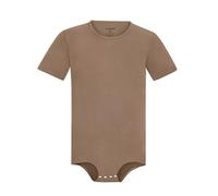 Landofgenie Herren Kurzarm Bodysuit Crotch Shirt Romper Plus Size Bodysuit Herren One Piece Pyjamas Braun M