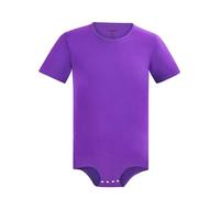 Landofgenie Männer Kurzarm Strampler Pyjama Bodysuit One Piece Leotard Button Schritt Shirt Bodysuit Lila L