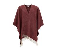 Lanerossi Wollponcho "Kim" in Bordeaux - (L)130 x (B)180 cm - 60% | Damenjacken