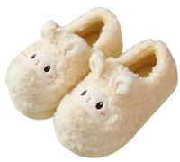 LANFIRE Damen Tier Schaf Hausschuhe weiche warme Winter Hausschuhe Haushalts Plüsch Baumwoll schuhe (Beige S, Erwachsene, Damen, 38, Numerisch (von U Schuhgrößensystem, 39, Schmal)