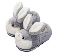 LANFIRE Groß Kinder und Erwachsene Baumwolle Hausschuhe Schwein Hausschuhe Plüsch Hausschuhe Tier Hausschuhe Damen Schuhe Baumwollschuhe (Grey, 35/36, numeric_35)
