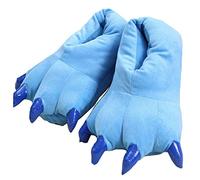 LANFIRE Unisex Soft Plüsch Haus Hausschuhe Tier Kostüm Pfote Claw Schuhe (S (Kind/Größe: 28-34), blau（blue）)