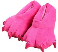 LANFIRE Unisex Soft Plüsch Haus Hausschuhe Tier Kostüm Pfote Claw Schuhe (S (Kind/Größe: 28-34), Rose)