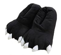 LANFIRE Unisex Soft Plüsch Haus Hausschuhe Tier Kostüm Pfote Claw Schuhe (S (Kind/Größe: 28-34), schwarz（black）)