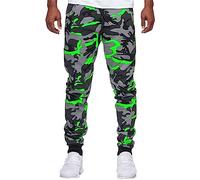 Lang Jogginghose Herren Tarnung, Hosen Herren Baggy,Sporthose Herren Straight Elastische Taille mit Kordelzug Trendiges Freizeithose Motion Lässig Outdoor Trousers Fitness Outdoorhose Pants