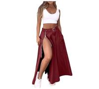 Lang Rock Damen Abendrock Maxi Bleistiftrock Leder Skort Satinrock Blau TüLl Rock Schwarz Maxirock Blumenmuster Umstandsrock Weiß Plissee Rock FüR Kurvige Frauen Lederrock Sexy TrachtenröCke Damen
