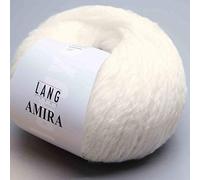 LANG YARNS »Amira« Häkelwolle, (50 Gramm), weiches und voluminöses Maschengarn, WEISS - 0001