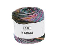 Lang Yarns - Karma 0003 blau beere dunkelgrün 100 g