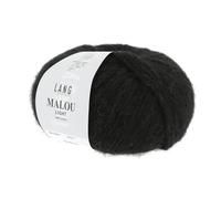 LANG YARNS »Malou Light« Häkelwolle, (50 Gramm), flauschige Baby-Alpaka-Wolle, SCHWARZ - 0004